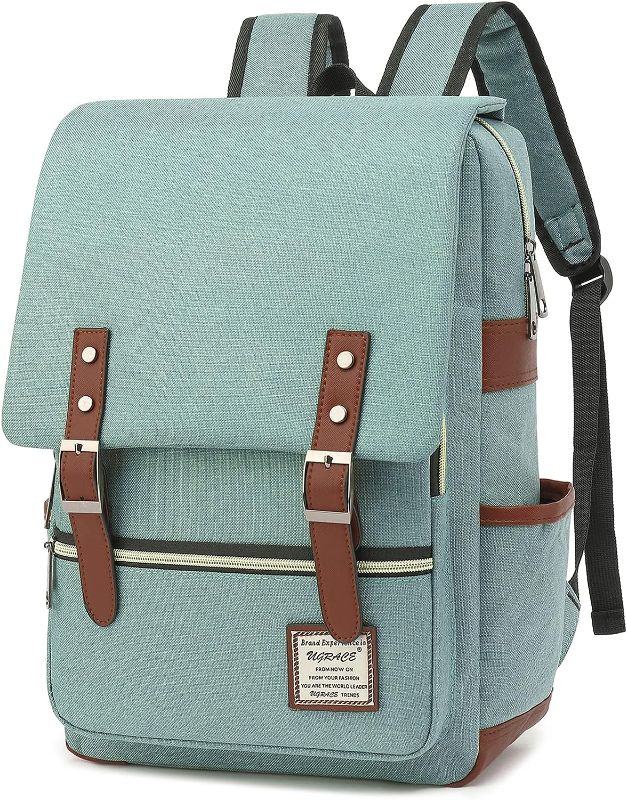 Photo 1 of UGRACE Slim Business Laptop Backpack Elegant Casual Daypacks Outdoor Sports Rucksack College Shoulder Bag for Men Women, Tear Resistant Unique Travelling Backpack Fits up to 15.6Inch Laptop in Green…
