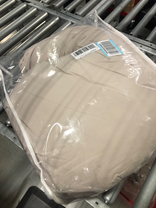 Photo 1 of Boppy Organic Cotton Fabric Cuddle Pregnancy Pillow with Removable, 100% Organic Cotton Pillow Cover | Plush Contoured Support | Prenatal and Postnatal Positioning Organic Biscuit