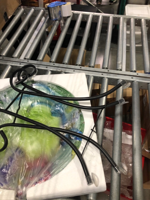 Photo 1 of MUMTOP Bird Bath-Outdoor Glass Birdbath - Bird Baths for Outdoors Hummingbird with Metal Stand for Garden Lawn Yard Decor Hummingbirds