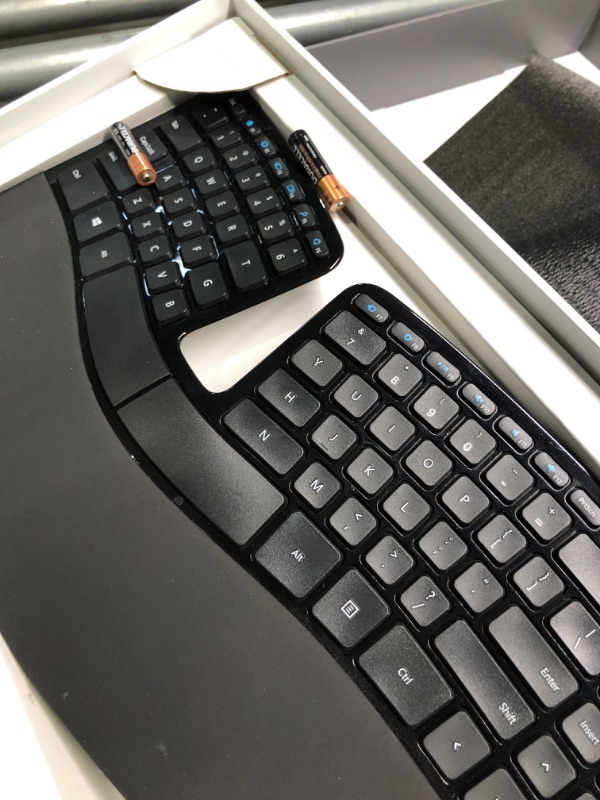 Photo 5 of Microsoft Sculpt Ergonomic Wireless Desktop Keyboard and Mouse - Black. Wireless , Comfortable, Ergonomic Keyboard and Mouse Combo with Split Design and Palm Rest.