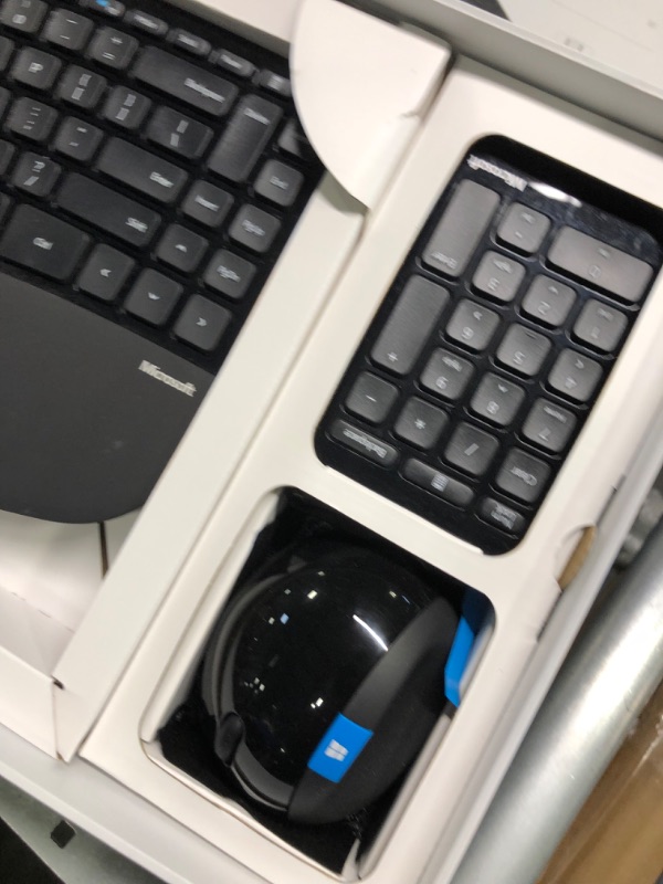 Photo 1 of Microsoft Sculpt Ergonomic Wireless Desktop Keyboard and Mouse - Black. Wireless , Comfortable, Ergonomic Keyboard and Mouse Combo with Split Design and Palm Rest.
