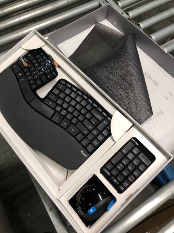 Photo 3 of Microsoft Sculpt Ergonomic Wireless Desktop Keyboard and Mouse - Black. Wireless , Comfortable, Ergonomic Keyboard and Mouse Combo with Split Design and Palm Rest.