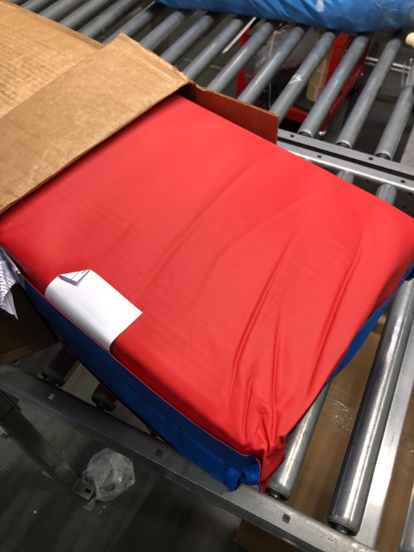 Photo 4 of 2" Infection Control Folding Mat - Red/Blue 4 Sections
