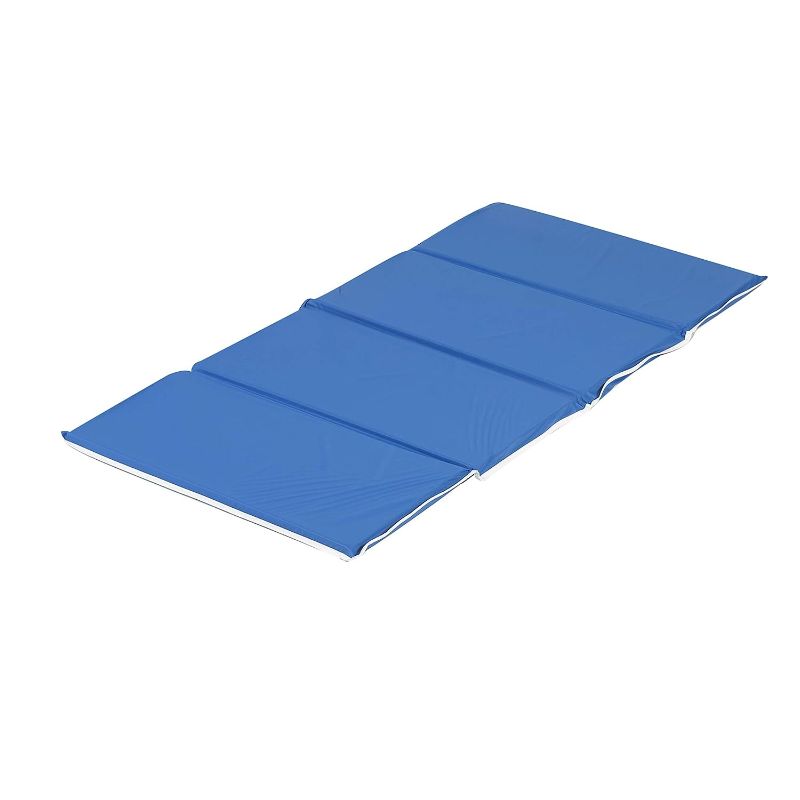 Photo 1 of Children's Factory 1" Tough Duty Folding Blue Rest Mat, Classroom Nap Mats for Preschools & Daycares, Foam Napping Floor Mat for Kids & Toddlers