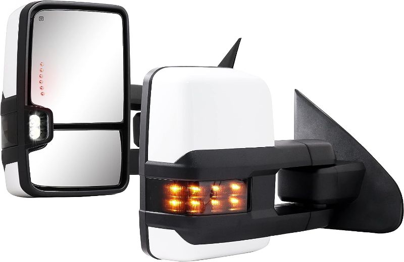 Photo 1 of  Towing Mirrors fit 2014-2018 for Chevy Silverado/for GMC Sierra 1500 2015-2018 for Chevy Silverado/for GMC Sierra 2500 3500 with Turn Signals Lights, Clearance Lamp, Running Light