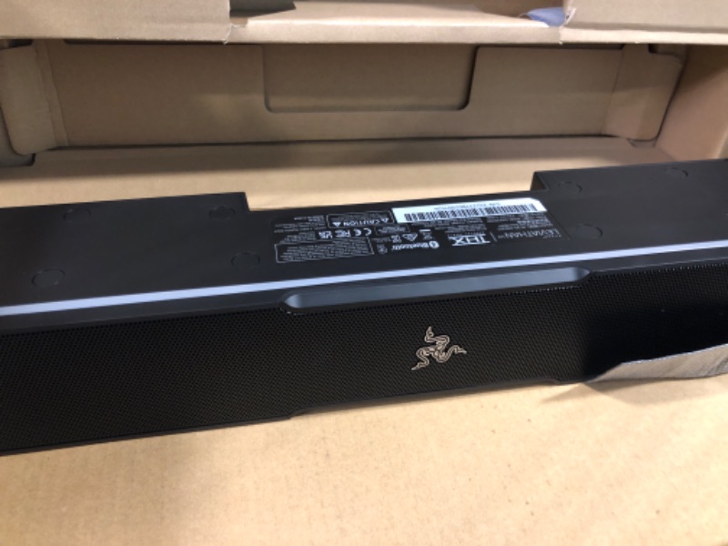 Photo 1 of Razer Leviathan V2: Multi-Driver PC Gaming Soundbar with Subwoofer - THX Spatial Audio - Compact Design - Chroma RGB - Bluetooth 5.2 - for PC, Desktop/Laptop, Smartphones, Tablets & Nintendo Switch