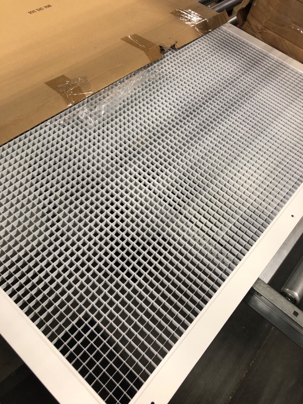 Photo 2 of 24" x 36" or 36" x 24" Cube Core Eggcrate Return Air Grille - Aluminum Rust Proof - HVAC Vent Duct Cover - White [Outer Dimensions: 26.75] 24 x 36 Return Grille