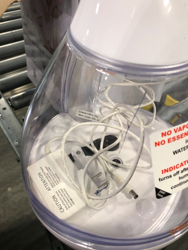 Photo 1 of Crane Drop Humidifier, 1 Gallon, Clear & White