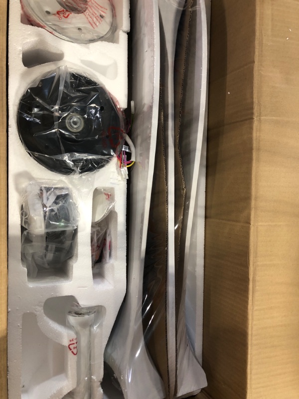 Photo 1 of Swcita Large Ceiling Fans without Light, 60 Inch Modern Ceiling Fan with 3 Wood Blades, Noiseless Reversible DC Motor and Remote, for Outdoor Patios Indoor Bedroom Living Room Farmhouse, White White Body-White Blades