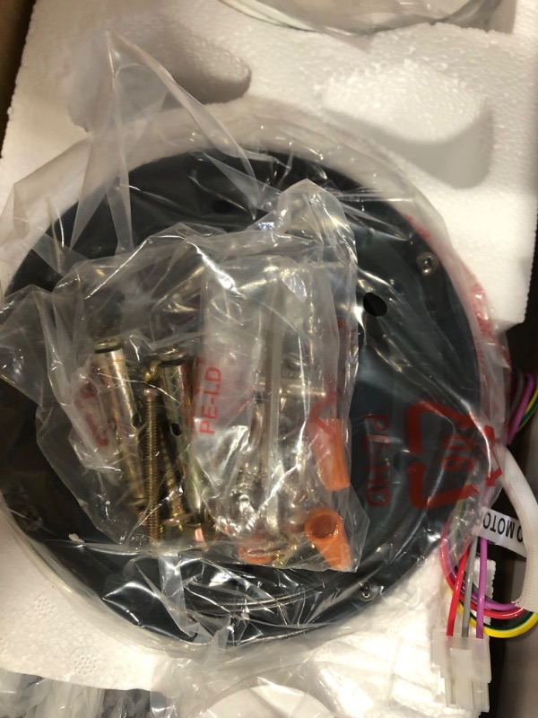 Photo 1 of Swcita Large Ceiling Fans without Light, 60 Inch Modern Ceiling Fan with 3 Wood Blades, Noiseless Reversible DC Motor and Remote, for Outdoor Patios Indoor Bedroom Living Room Farmhouse, White White Body-White Blades