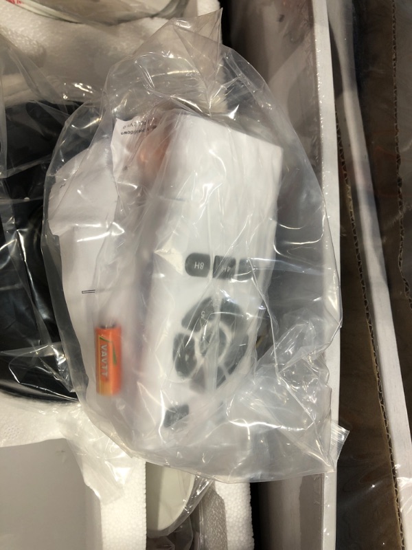 Photo 1 of Swcita Large Ceiling Fans without Light, 60 Inch Modern Ceiling Fan with 3 Wood Blades, Noiseless Reversible DC Motor and Remote, for Outdoor Patios Indoor Bedroom Living Room Farmhouse, White White Body-White Blades