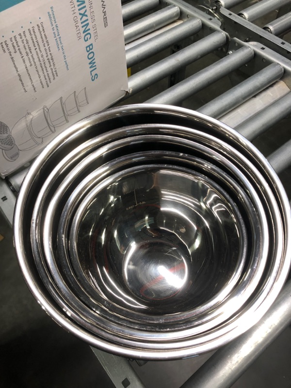 Photo 1 of Belwares Set of 5 Stainless Steel Mixing Bowls with Airtight Lids and Graters