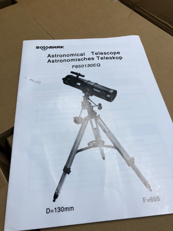 Photo 6 of Telescope 130EQ Newtonian Reflector Telescopes for Adults, Professional Telescopes for Adults Astronomy, Comes with 1.5X Barlow Lens Smartphone Adapter & 13% T Moon Filter