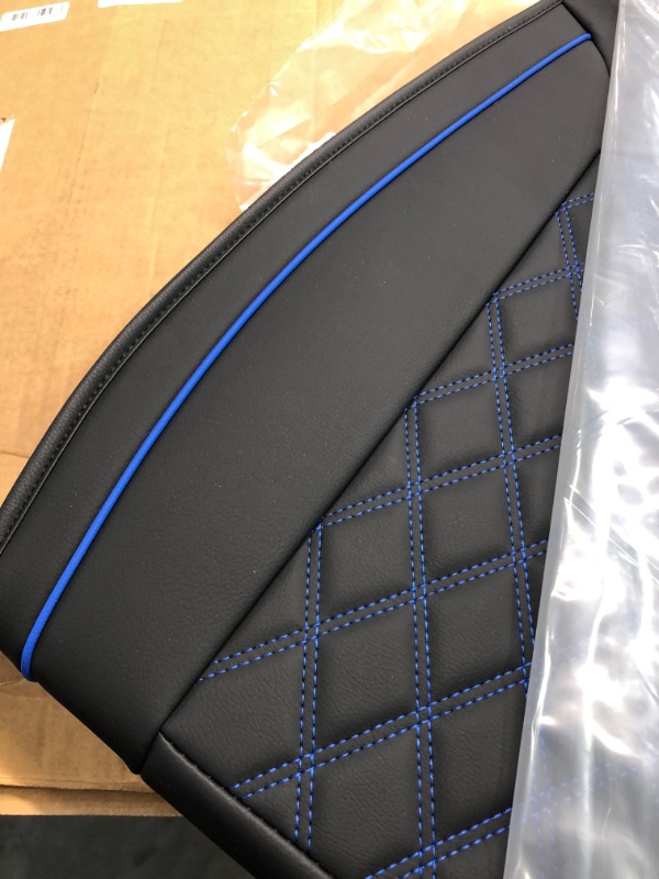 Photo 1 of Aierxuan Front Seat Covers for Cars, Waterproof Leather for Nissan Chevy Malibu Kia Soul Sorento Hyundai Elantra Tucson Accent Sonata Kona Outlander Galant (2 PCS Front, Black-Blue)
