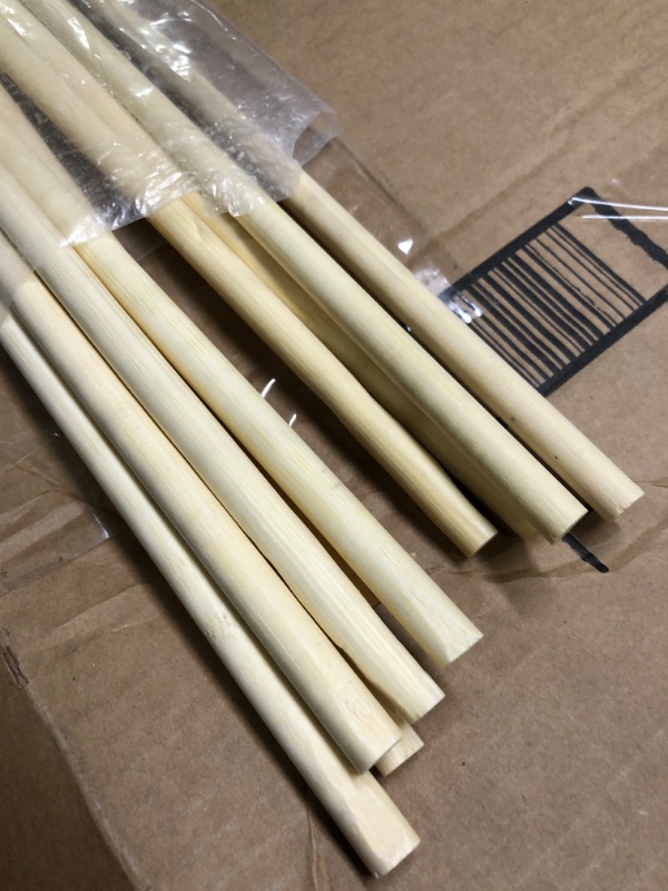 Photo 3 of 10PCS Dowel Rods Wood Sticks Wooden Dowel Rods - 3/8 x 36 Inch Unfinished Bamboo Sticks - for Crafts and DIYers 3/8" x 36" 10