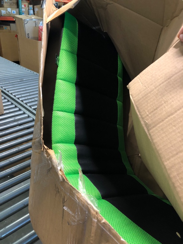 Photo 1 of THE CREW FURNITURE Classic Video Rocker Gaming Chair, Small, Black/Green Classic Black/Green