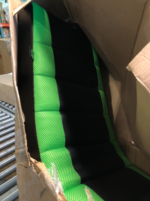 Photo 1 of THE CREW FURNITURE Classic Video Rocker Gaming Chair, Small, Black/Green Classic Black/Green