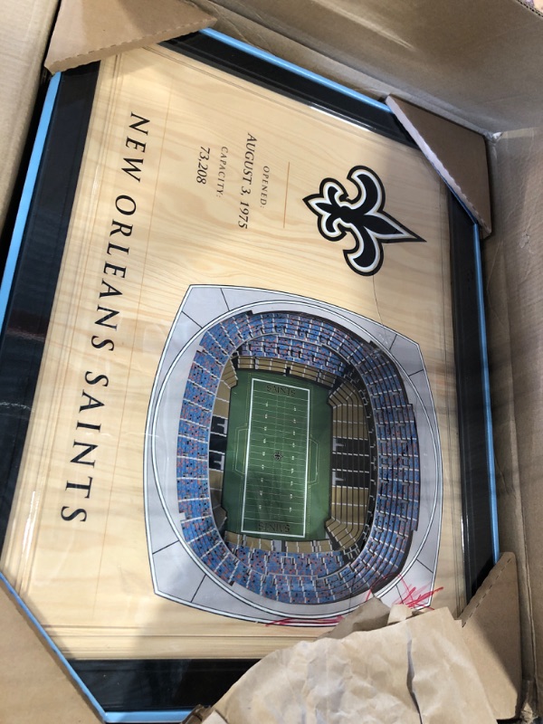 Photo 4 of YouTheFan NFL 25-Layer StadiumView Wall Art New Orleans Saints