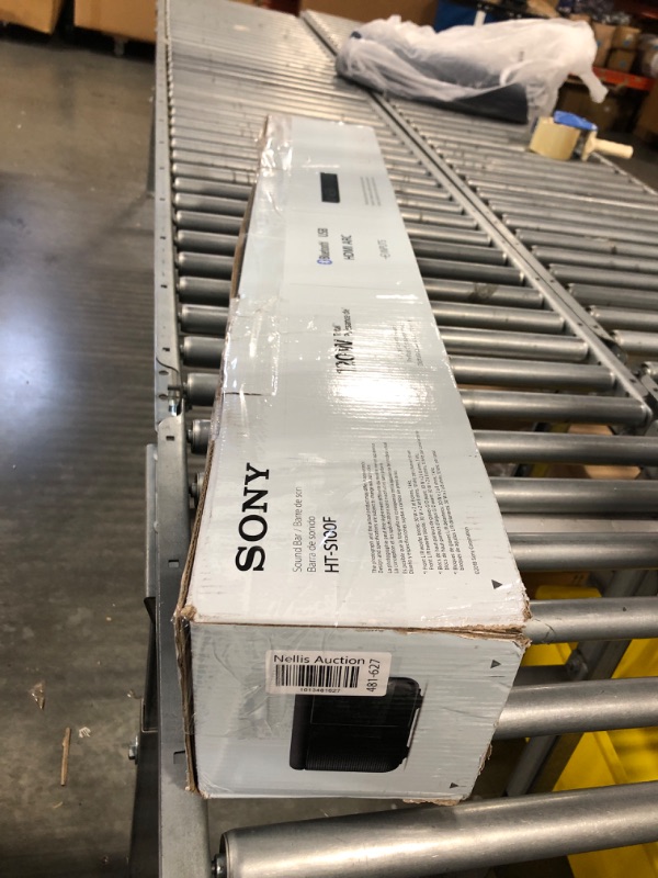 Photo 1 of Sony S100F 2.0ch Soundbar with Bass Reflex Speaker, Integrated Tweeter and Bluetooth, (HTS100F), easy setup, compact, home office use with clear sound black
