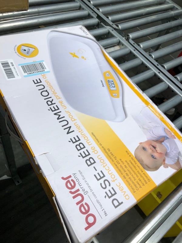 Photo 1 of Beurer BY80 Digital Baby Scale, Infant Scale for Weighing in Pounds, Ounces, or Kilograms up to 44 lbs, Newborn Scale with Hold Function, Pet Scale for Cats and Dogs