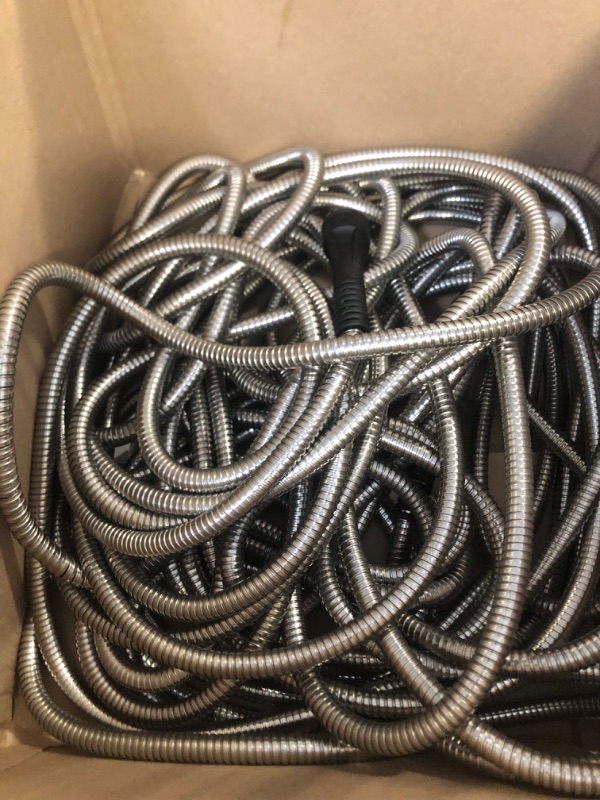 Photo 1 of Bionic Steel 100 FT Garden Hose, 304 Stainless Steel Metal Water Hose 100Ft, Flexible Hose, Kink Free, Ultra Lightweight and Durable, Crush Resistant Fitting, Easy to Coil, 500 PSI - 2023 Model
