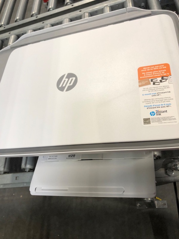 Photo 4 of HP DeskJet 2755e Wireless Color All-in-One Printer with bonus 6 months Instant Ink (26K67A), white