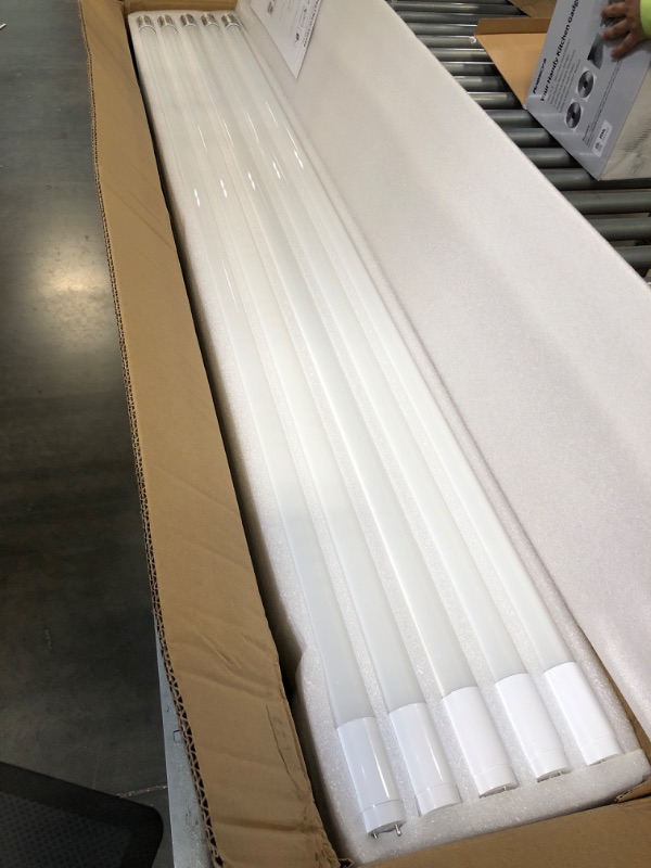 Photo 3 of 20 Pack 4FT LED T8 Hybrid Type A+B Light Tube, 18W, Plug & Play or Ballast Bypass, Single-Ended OR Double-Ended, 5000K, 2400lm, Frosted Cover, T8 T10 T12 for G13, , 120-277V, UL Listed 4 Ft | 5000k