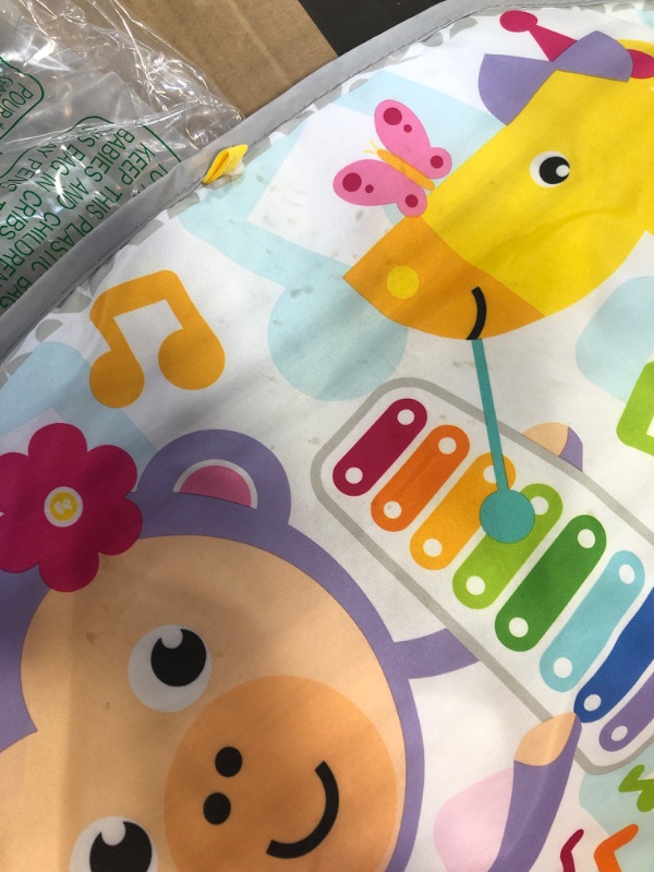 Photo 1 of Fisher-Price Deluxe Kick & Play Piano Gym, Pink, Baby Activity Playmat With Toy Piano, Lights, Music And Smart Stages Learning Content Pink Kick 'n Play Piano - Frustration Free Packaging