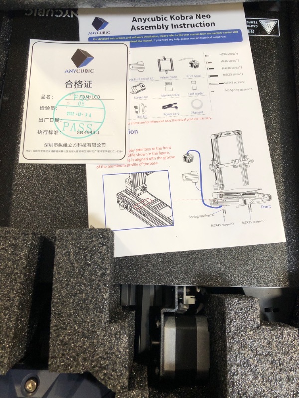 Photo 2 of Anycubic Kobra Neo, Pre-Installed FDM 3D Printer with Direct Drive Extruder High Precision Printing Removable Magnetic Platform with 25-Point LeviQ Leveling, Printing Size 220×220×250mm