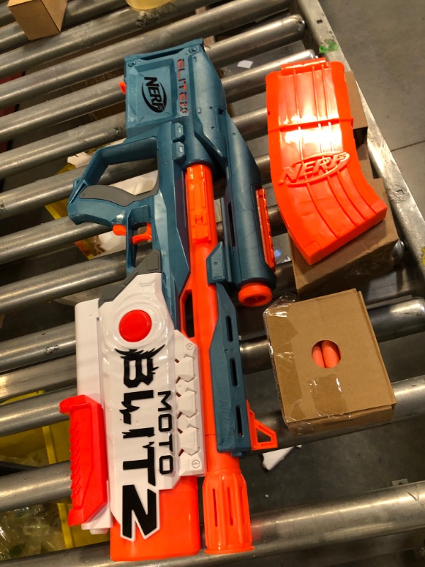 Photo 1 of NERF Elite 2.0 Motoblitz Blaster with Scope, Motorized 10-Dart Blasting, Airblitz 6 Darts, Outdoor Toys for 8 Year Old Boys & Girls