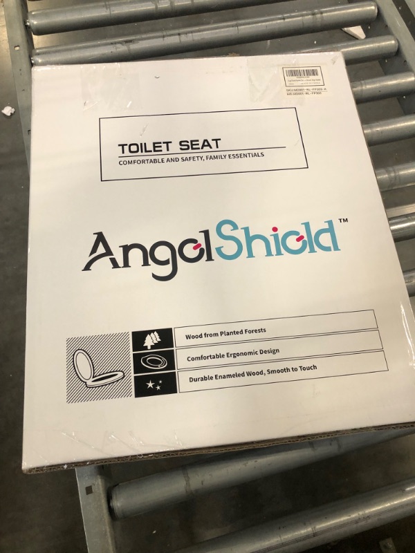 Photo 2 of Angel Shield Marble Toilet Seat Durable Molded Wood with Quiet Close, Easy Clean, Quick-Release Hinges (Round, Beige Marble) Round-16.5“ Beige-Round