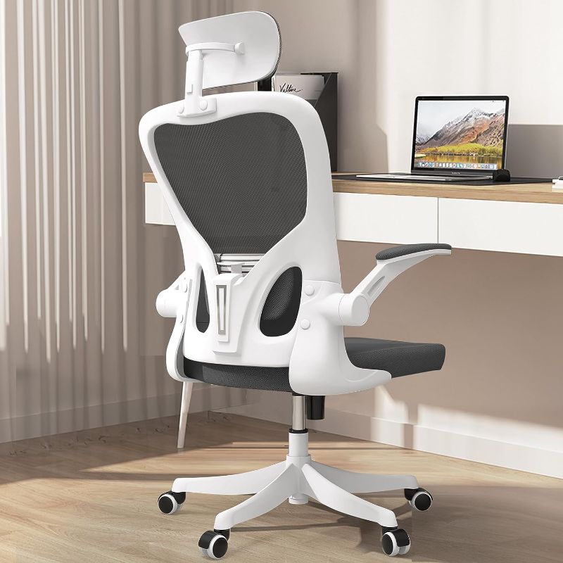 Photo 1 of Monhey Office Chair - Ergonomic Office Chair with Lumbar Support & 3D Headrest & Flip Up Arms Home Office Desk Chairs Rockable High Back Swivel...
