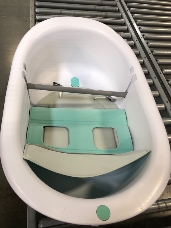 Photo 4 of 4-in-1 Grow-with-Me Bath Tub by Frida Baby Transforms Infant Bathtub to Toddler Bath Seat with Backrest for Assisted Sitting in Tub