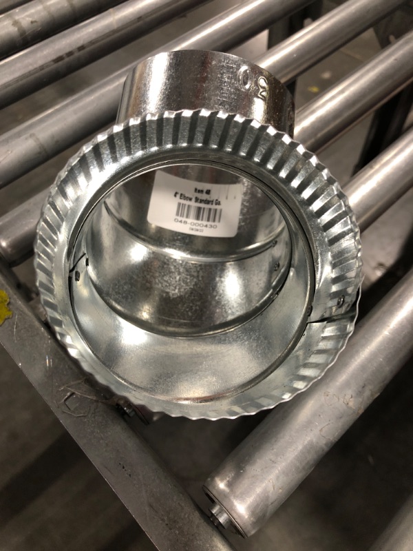 Photo 1 of 4" Adjustable Duct Elbow 90 Degree HVAC - 30 Gauge galvanized sheet metal duct connector, for flexible round tube air ventilation & vent pipe ductwork collar piping ducting fitting
