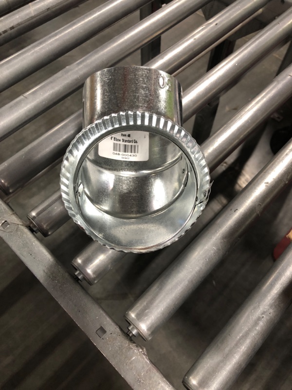 Photo 4 of 4" Adjustable Duct Elbow 90 Degree HVAC - 30 Gauge galvanized sheet metal duct connector, for flexible round tube air ventilation & vent pipe ductwork collar piping ducting fitting
