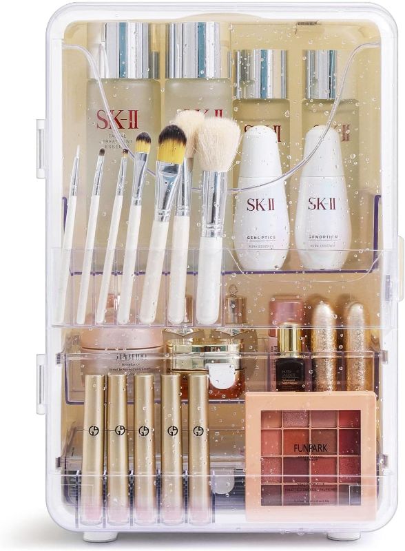 Photo 1 of ciecie Large Capacity Makeup Organizer, Clear Cosmetic Display Cases for Vanity, Make Up Organizer Storage Drawers, Bathroom Organizer Box, Lipstick, Skin Care, Makeup Brush Organizer
