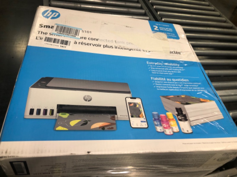 Photo 2 of HP Smart-Tank 5101 Wireless All-in-One Ink-Tank Printer with up to 2 Years of Ink Included (1F3Y0A),White