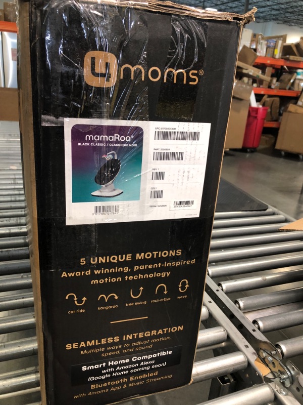 Photo 5 of 4moms MamaRoo Multi-Motion Baby Swing, Bluetooth Enabled with 5 Unique Motions, Black