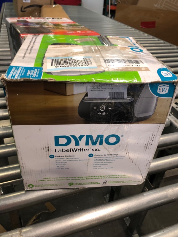 Photo 1 of DYMO LabelWriter 5XL Label Printer, Automatic Label Recognition, Prints Extra-Wide Shipping Labels (UPS, FedEx, USPS) from Amazon, eBay, Etsy, Poshmark, and More, Perfect for eCommerce Sellers LabelWriter 5XL Thermal Label Printers