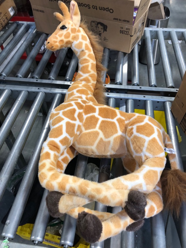 Photo 3 of Linzy Toys Jared The Giraffe, 22'' (56 cm) Standing High, Real Life Stuffed Animals Plush Giraffe, Peluche Jirafa , Adorable Soft Toy, Birthday Gift, Great for Home Nursery Decoration 22 inches