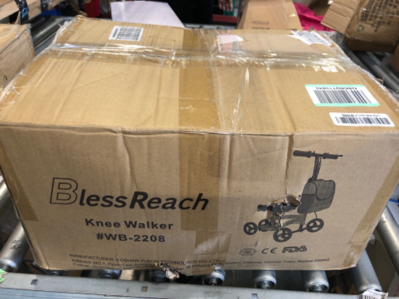 Photo 1 of BlessReach Economy Knee Scooter, Steerable Knee Walker, Foldable Knee Scooters for Foot Injuries Adult Best Crutches Alternative Black

