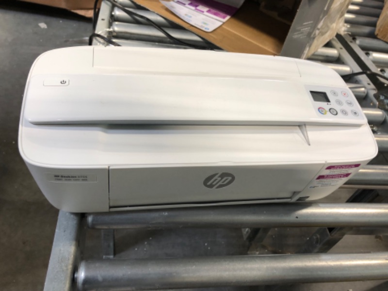 Photo 1 of HP DeskJet 3755 Compact All-in-One Wireless Printer, HP Instant Ink, Works with Alexa - Stone Accent (J9V91A) Stone HP DeskJet 3755