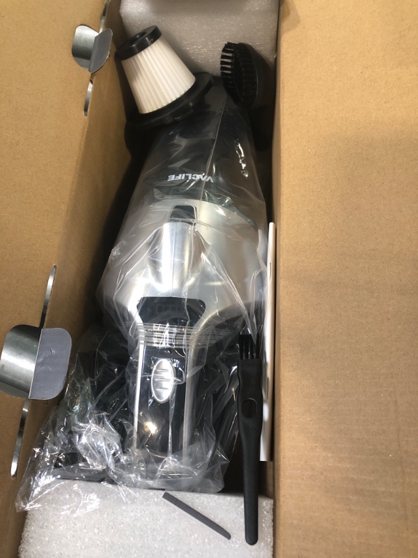 Photo 1 of VacLife Handheld Vacuum Cleaner - Car Vacuum Cordless Rechargeable with High Power Suction, Wireless Mini Portable Vacuum for Car/Home, Silver&Black (VL106)