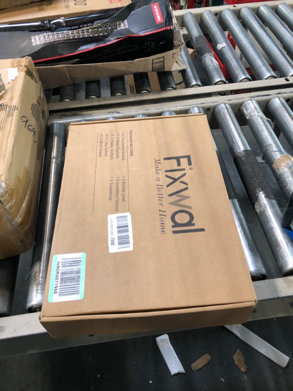 Photo 1 of Fixwal Corner Floating Shelves, Corner Floating Shelves, Rustic Wood Wall Shelves for Bathroom, Kitchen, Bedroom or Living Room (Dark Carbonized Black)