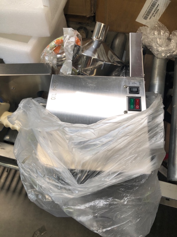 Photo 1 of CGOLDENWALL Oil Press Machine Automatic Oil Extractor with Dual Temperature Control, Cold/Hot Oil Expeller for Commercial Home Use Stainless Steel Electric Oil Press for Nuts Walnut Linseed Almond Rapeseed Sesame 110V US Plug