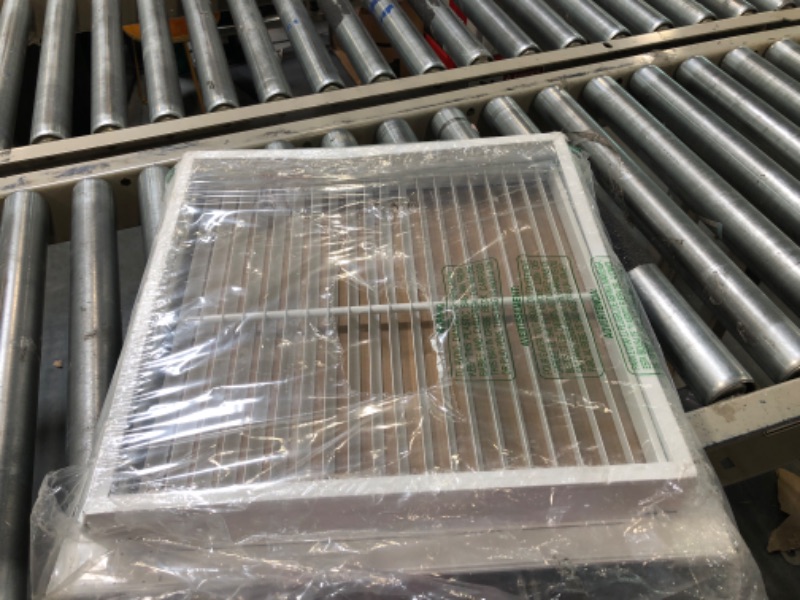 Photo 3 of 16" X 16" Aluminum Return Filter Grille - Easy Airflow - Linear Bar Grilles [Outer Dimensions: 17.75w X 17.75h]