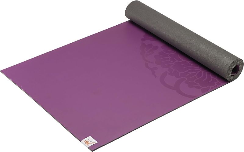 Photo 1 of Gaiam Dry-Grip Yoga Mat - 5mm Thick Non-Slip Exercise & Fitness Mat for Standard or Hot Yoga, Pilates and Floor Workouts - Cushioned Support, Non-Slip Coat - 68 x 24 Inches