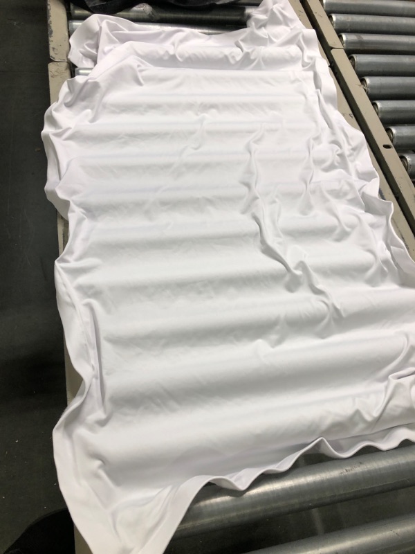 Photo 1 of PRORECK DJ Foldable Facade Portable Event Booth Panels 4 Detachable Black Metal Frame Projector Display Scrim Panel with Carry Bag (white)
