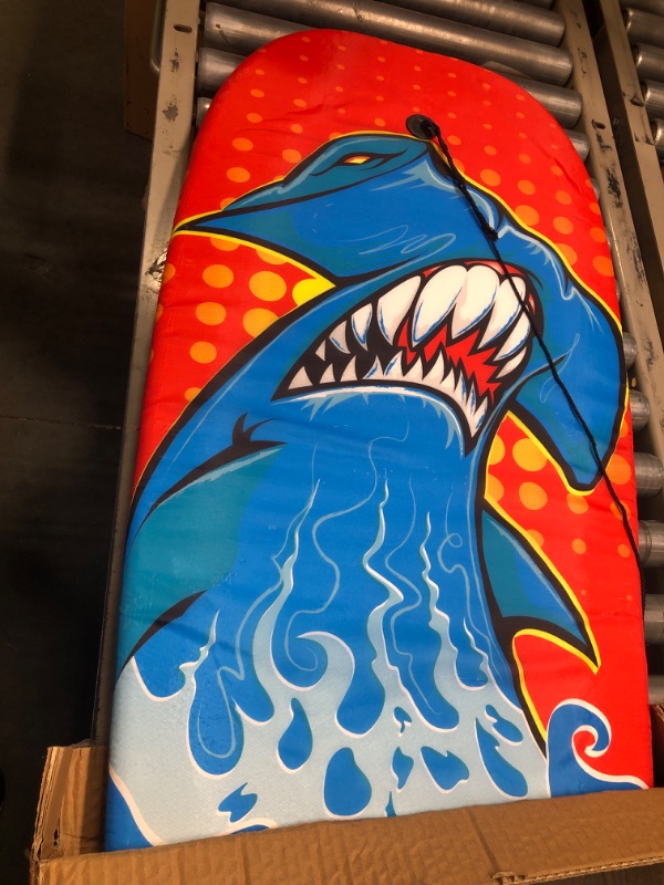 Photo 1 of Bodyboard 37 inch/41 inch Super Lightweight Body Board with Wrist Leash Skimboard EPS Deck and Slick Bottom, Perfect Surfing for Kids Teens and Adults