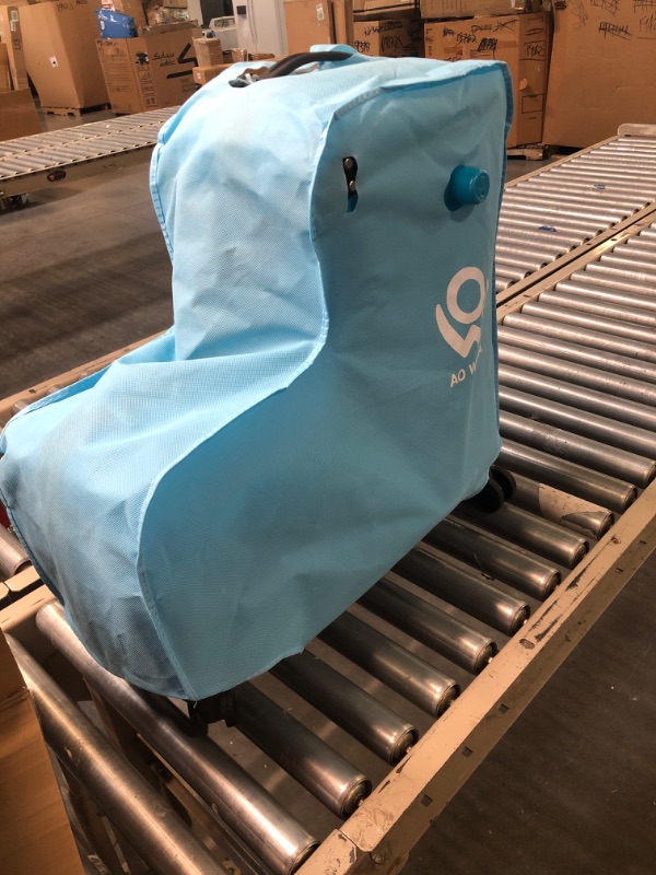 Photo 1 of N-A AO WEI LA OW Kids ride-on Suitcase carry-on Tollder Luggage with Wheels Suitcase to Kids aged 1-6 years old (Blue, 20 Inch) Nice
